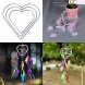 Vosarea 3Pcs Metal Dreamcatcher Rings Hoops Heart Shape Macrame Rings for Dream Catcher DIY Craft 8cm 10cm 12cm