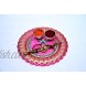 GENERICA Handmade Pooja Thali with Two kumkum Holder Decorative Plate.