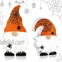 Jetec 2 Pieces Wooden Gnome Sign Halloween Spider Table Decor Farmhouse Tiered Tray Decoration Freestanding Wood Gnome Orange Rustic Swedish Gnome for Tiered Tray Birthday Desk Office Home Party