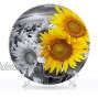 TiiMi Party Sunflower Ceramic Decorative Plate Art Decoration Ideal Gift for Display Home Office,10