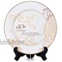 Urllinz 50th Wedding Anniversary Plate-50th Anniversary Wedding Gifts for Parents Couple,50 Year Golden Wedding Gifts,9 Inch Gold Porcelain Table Top Plate for Grandparents with Stand