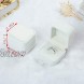 2 Pack Velvet Ring Boxes Earring Pendant Jewelry Case Ring Earrings Gift Boxes Jewellry Display cream
