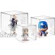 Cliselda 3pc Acrylic Display Boxes 3x3x3 & 4x4x4 & 5x5x5 inches Clear Display Stand Museum Box Case for Collectibles 5 Sided Acrylic Boxes