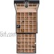 Glenor Co Classic 50 Slot Jewelry Box Earring Organizer with Large Mirror Black