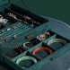 GYJOYERO Women Jewelry Box Lockable 3 Layers Large Jewelry Organizer Storage Case for Earrings Necklaces Rings Bracelets,Green Display Jewel Holder Green