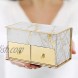 Jewelry Box for Women Double Layer Jewelry Organizer Holder with 2 Drawers & Lid Travel Jewelry Case Gift for Girls Mother