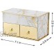 Jewelry Box for Women Double Layer Jewelry Organizer Holder with 2 Drawers & Lid Travel Jewelry Case Gift for Girls Mother