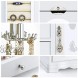 Jewelry Box Made of Solid Wood with 4 Drawers Organizer and Built-in Necklace Carousel and Large Mirror White