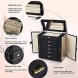Kendal Huge Leather Jewelry Box Case Storage LJC-SHD5BK black