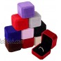 Lamoutor 9Pcs Velvet Ring Box Earring Box Jewelry Gift Box Assorted Color