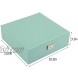 Mebbay 2 Layer Jewelry Box Jewelry Organizer with Lock for Necklace Earrings Bracelets Rings Mint Green