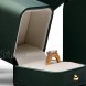 Oirlv Gorgeous Blackish Green Ring Box Premium Leather Ring Bearer Box for Wedding,Proposal Jewelry Gift Case