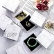 Pajean 12 Pieces Marble White Cardboard Paper Jewelry Boxes Square Marble Texture Pattern Cases for Necklaces Bracelets Earrings