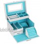 SONGMICS Jewelry Box Girls Jewelry Organizer Lockable Mirrored Storage Case Gift Idea White UJBC114W