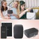 Travel Jewelry Box Small Jewelry Organizer Boxes for Women Girls 2 Layer Travel Jewlery Case PU Leather Mini Portable Jewerly Storage Display Holder for Earrings Ring Necklaces Bracelets Black