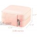 Vlando Small Travel Jewelry Box Organizer Display Case for Girls Women Gift Rings Earrings Necklaces Storage with Mirror Pink