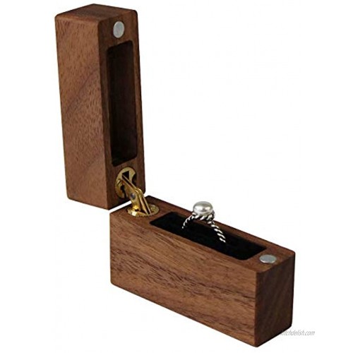 Wood Ring Box Portable Jewelry Box U01-THX