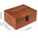 Wooden Keepsake Box Dedoot Decorative Wooden Box Vintage Handmade Wood Craft Box with Lock and Key for Jewelry Gift Storage Box and Home Decor Brown 9.3x7.6x4.5 Inch