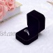 Wowagoga Velvet Ring Jewelry Storage Box Gift Box Ring Earrings Jewelry Counter Display Props Black