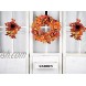 2 Pack Autumn Decorative Swag with Sunflowers,Maple Leaves and Berries Wreaths and Floral Decorations Front Door Wall Decor Holiday Ornaments