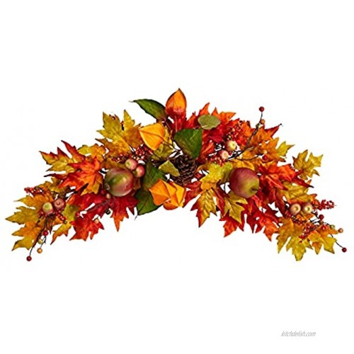 38in. Autumn Maple Leaf Berry Artificial Swag