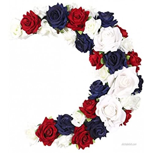 ABOOFAN Flower Arch Flower Rose Flower Swag Wreath Floral Garland Decorative Swag for 4th of July Arch Party Front Door Wall Decor