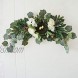 æ— 30 Inch Artificial Peony Flower Swag with Green Leaves Spring Hanging Floral Swag Wedding Arch Wreath for Party Home Garden Front Door Wall Decoration