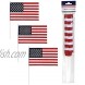 American Flag Usa Patriotic 4th of July RED White Blue 1 Flag 30.25x16.25 in. 3 Mini Flags 11.4 in. x 6 in 3 Foam Wands Bundle