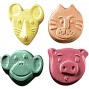 CybrTrayd Mouse Cat Pig Monkey Guest Soap Mold 2.5X 2X 0.75 Clear
