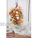 LSKYTOP 17.5 inch Fall Swag with Hydrangea Flower,Cotton,Red Berries,Pine Cone and Eucalyptus Leave Decoration Swag Teardrop Swag for Home Fall Front Door Decor
