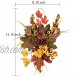 LSKYTOP Artificial Fall Harvest Swag Autumn Decorative Swag with Pine Cone,Maple Leaves,Grain and Berries Wreaths and Floral Decorations Front Door Wall Decor Holiday Ornaments 2