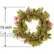 Lvydec Artificial Peony Flower Wreath 15 Pink Flower Door Wreath with Green Leaves Spring Wreath for Front Door Wedding Wall Home Decor