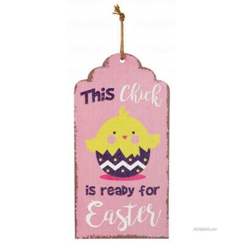 This Chick is Ready for Easter Easter Wood Wall Tag Sign Decor