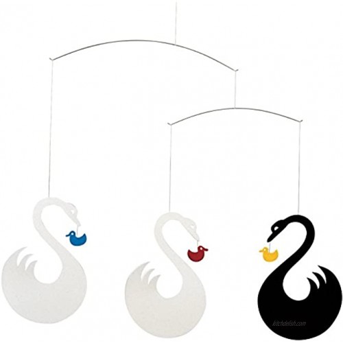 Flensted Mobiles Swan Fantasy Hanging Mobile 14 Inches Cardboard