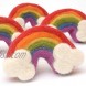 Glaciart One Large Felt Rainbows Garlands Crafts Decor Baby Mobile Ornament Soft Colorful Plush for Kids' Rooms Nursery 100% New Zealand Wool Felted in Nepal Essential Oil Ready 4-Pack