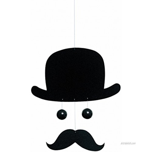 Mr. Bowlerman Hanging Mobile 10 Inches Plastic Handmade in Denmark by Flensted