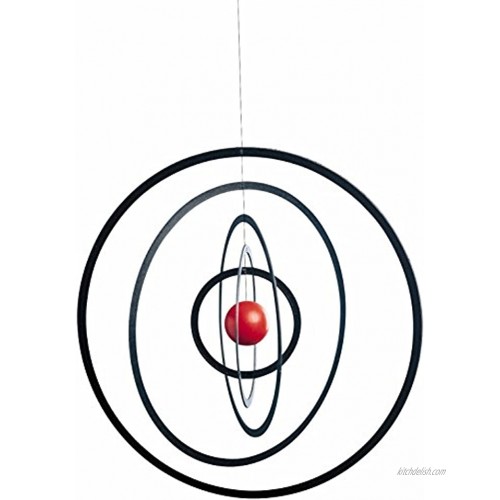 Science Fiction Hanging Mobile 10 Inches Wooden Ball Handmade in Denmark by Flensted