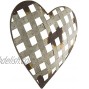 14 Rustic Galvanized Metal Distressed Style Heart Shape Home Wall Decor Silver