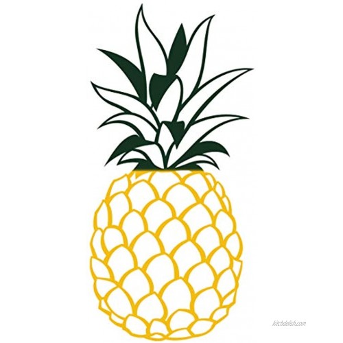 Apanda Metal Pineapple Wall Decor Tropical Pineapple Art Wall Hanging Home Outdoor Decorations for Kitchen Bathroom Bedroom and Living Room Yellow
