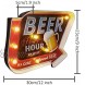 Beer Sign,ACECAR Retro Tin Metal Bar Cave Beer Signs,Reproduction Vintage Advertising Wall Decorate Sign- Battery Powered LED Lights,for Cafe Bar Pub Beer Club Wall Decor BEER
