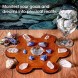 Curawood Crystal Grid Board Metatron's Cube Sacred Geometry Amplify the Power of Your Crystals 10 inches Diameter Wooden Crystal Grid Plate Witchcraft Wiccan Altar Ritual Sacred Space Decor