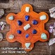 Curawood Crystal Grid Board Metatron's Cube Sacred Geometry Amplify the Power of Your Crystals 10 inches Diameter Wooden Crystal Grid Plate Witchcraft Wiccan Altar Ritual Sacred Space Decor
