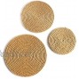 CVHOMEDECO. Rustic Hemp Rope Round Disc for Wall Hanging Indoor DIY Wall Art Sculptures for Home Office and Hotel Primitive Country Style Décor. Set of 3 12 10 8 Inch