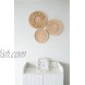 Decocove Wall Basket Decor Rattan Wall Decor Boho Wall Decor for Bedroom Living Room and Office Space Set of 3