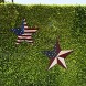 E-view Metal American Flag Barn Star Decor Patriotic Mounted 3D Wall Art July of 4th Decoration 12-A