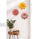 GIFTME 5 Orange Multiple Layer Flower Metal Wall Art Decor10X2 inch