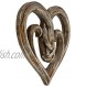 Heart Holding Hands Wall Decor Decorative Art Sculpture Faux Wood Finish Forever Love