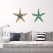 JOYBee 13.25Inch Metal Glass Starfish Wall art decor,Sea Life Nautical Home Decor,Ocean Coastal Theme Wall Art Decorative For Garden,Home,Patio,Kitchen,Livingroom,bathroom,pool