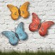 Juegoal Metal Butterfly Wall Art Inspirational Wall Decor Sculpture Hanging for Indoor and Outdoor 3 Pack