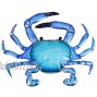 Liffy Gift Metal Crab Wall Sculptures Outdoor Beach Theme Coastal Art Outside Hanging Decorations for Pool or Patio Indoor Bathroom